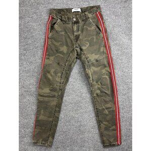 NXP‎ Pants Mens 34x29 Green Camo Side Stripe Slim Fit Stretch Chino Tapered Leg